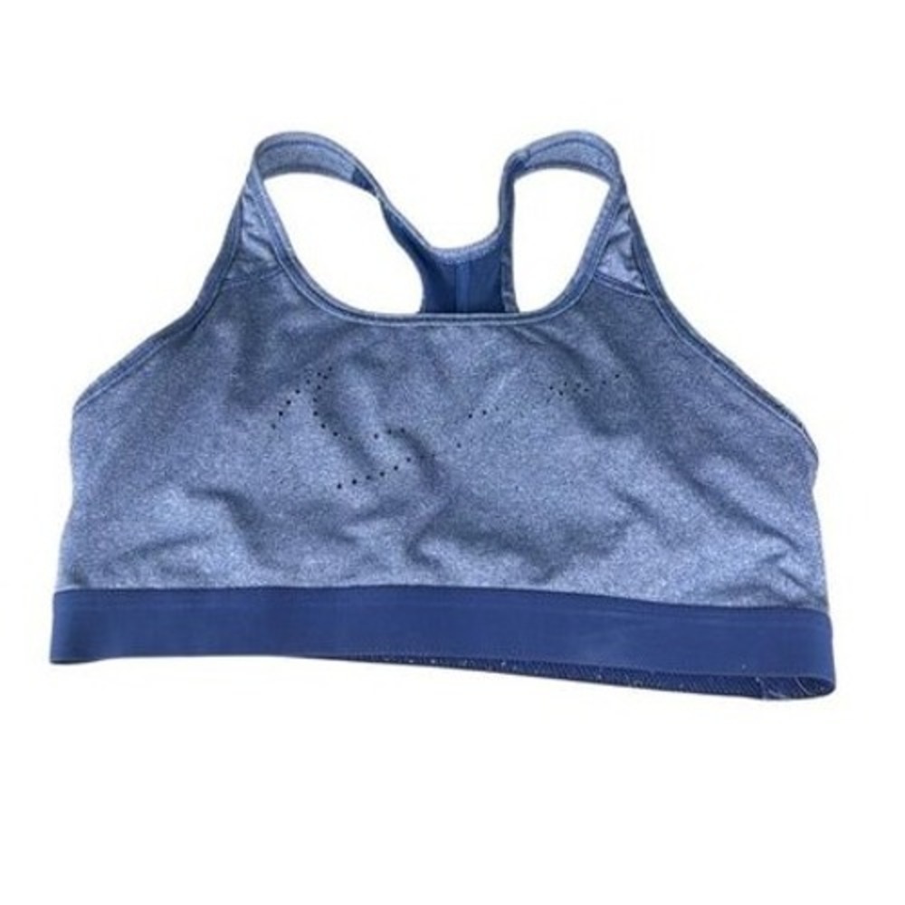 Nike Dri-FIT Blue Sports Bra Medium‎ Racerback Perforated Logo